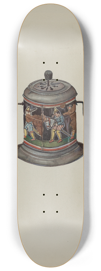 American 20th Century - Tin Toy 8.25 inch art skate deck