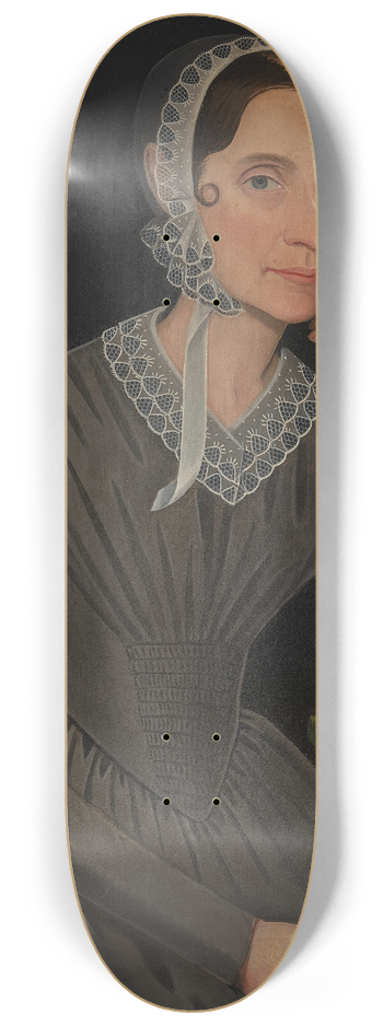 Ammi Phillips - Catherine De Cantillon Stoutenburgh (1797-1858) 8.25 inch art skate deck
