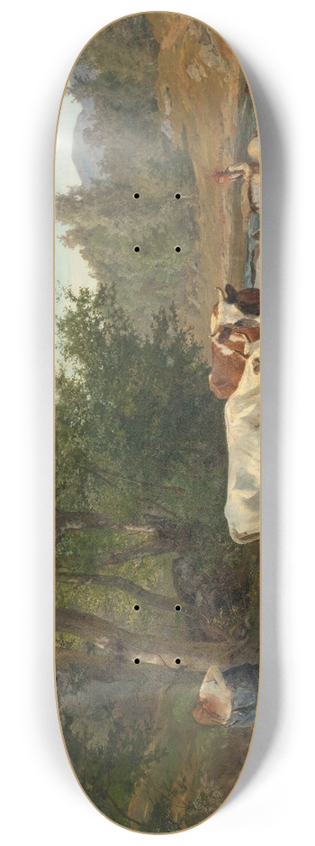 Anders Askevold - Landscape with Cattle 8.25 inch art skate deck