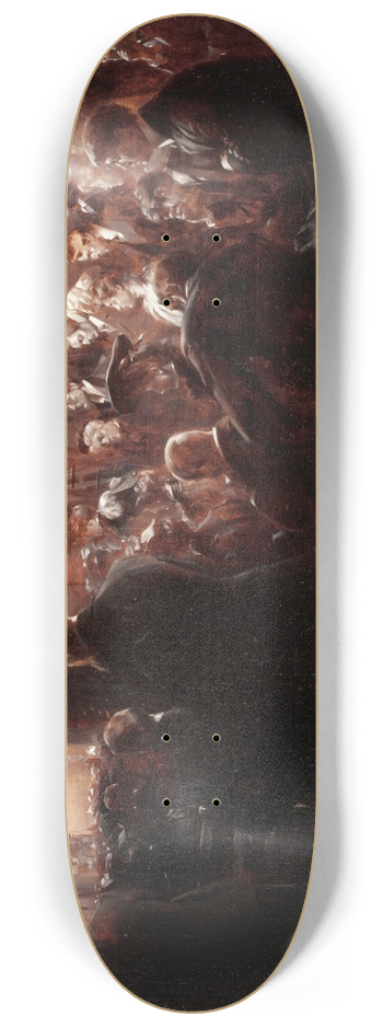 Andr Castaigne - In the Saleroom 8.25 inch art skate deck