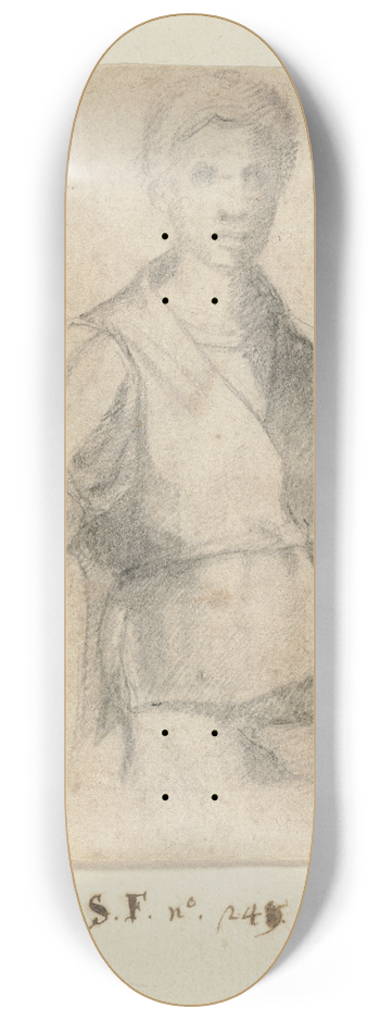 Andrea del Sarto - Study of a Young Man 8.25 inch art skate deck