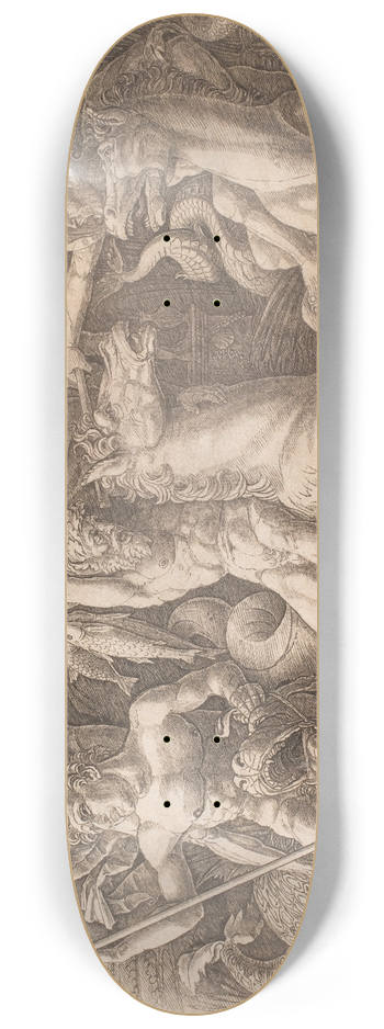 Andrea Mantegna - Havgudernes kamp, venstre halvdel 8.25 inch art skate deck