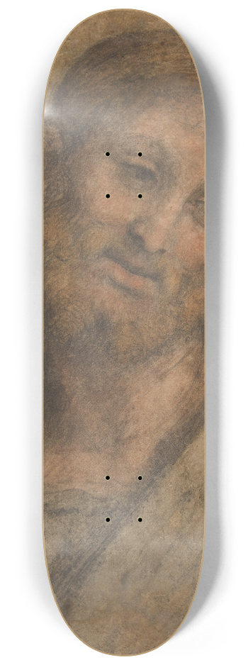 Andrea Solario - Bust of a Bearded Figure 8.25 inch art skate deck