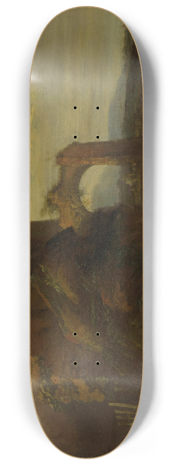Andries Both - Pastoral Landscape With Ruins 8.25 inch art skate deck