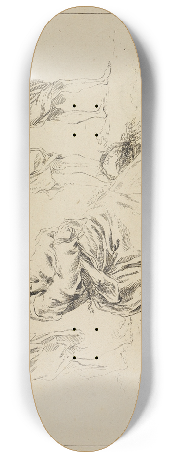 Franois Boucher - Figure studies 8.25 inch art skate deck