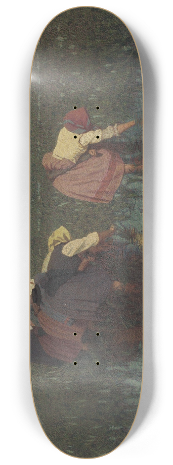 Angelo Morbelli - Le risaiuole 8.25 inch art skate deck