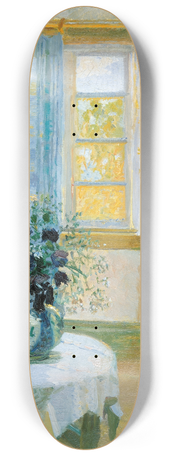 Anna Ancher - Interior with clematis 8.25 inch art skate deck