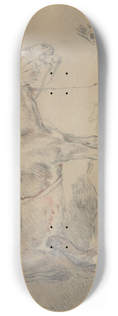 Franois Boucher - Saddled Donkey 8.25 inch art skate deck
