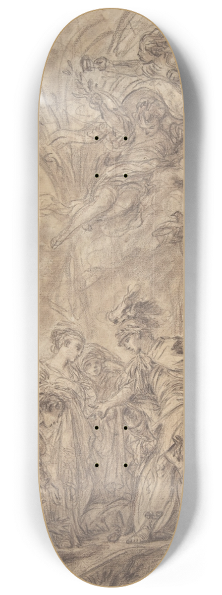 Franois Boucher - The Continence of Scipio 8.25 inch art skate deck