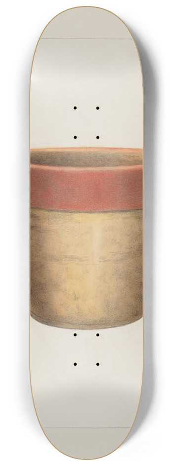 Annie B. Johnston - Pottery Flower Pot 8.25 inch art skate deck