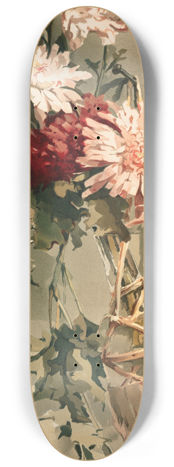 Annie Nowell - Chrysanthemums No. 4 8.25 inch art skate deck