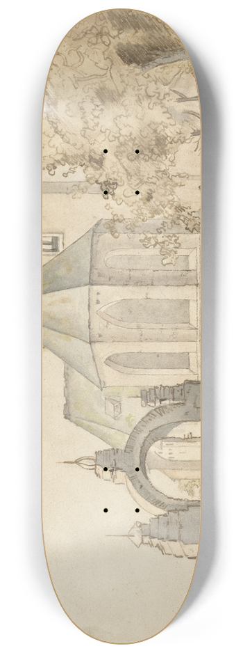 Anthonie van Borssom - Kerk te Soest 8.25 inch art skate deck