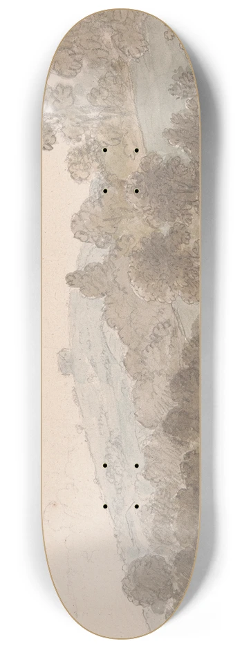 Anthony Devis - Landscape with stream in foreground 8.25 inch art skate deck