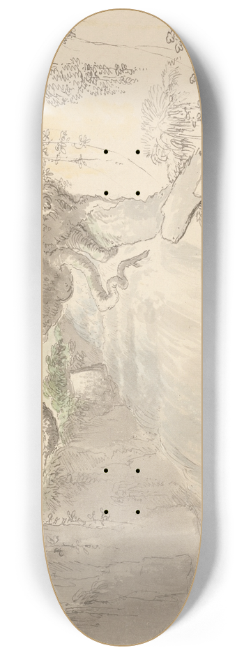 Anthony Devis - Waterfall and Tree Trunk 8.25 inch art skate deck