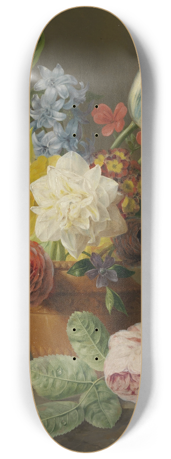 Anthony Oberman - Still Life with Flowers and Nuts 8.25 inch art skate deck