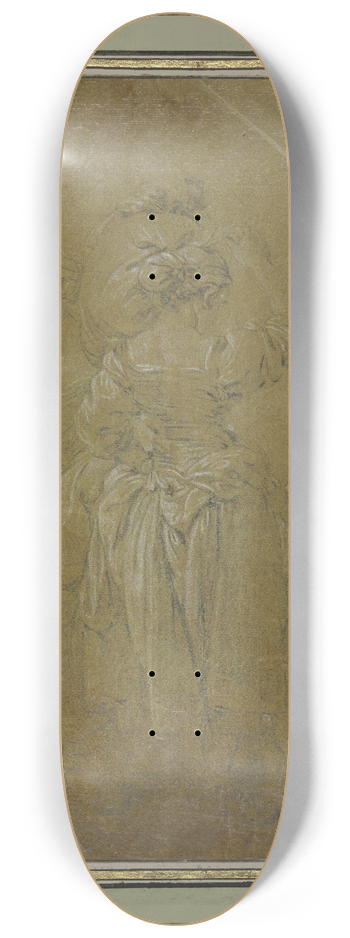 Franois Boucher - Zwei Buerinnen mit zwei Knaben 8.25 inch art skate deck