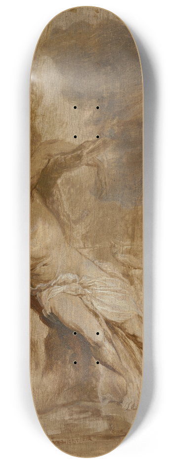 Anthony van Dyck - Saint Sebastian Tended by an Angel 8.25 inch art skate deck