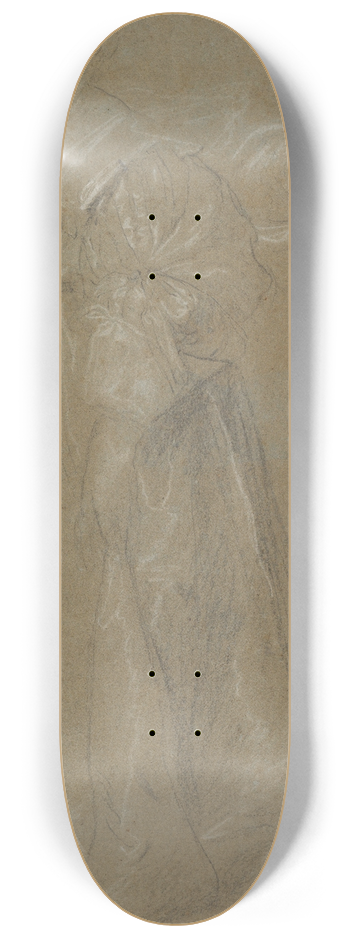 Anthony van Dyck - Study for a Portrait of a Lady 8.25 inch art skate deck