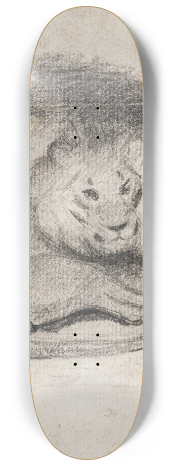 Antoine-Louis Barye - Etude de lion couch 8.25 inch art skate deck