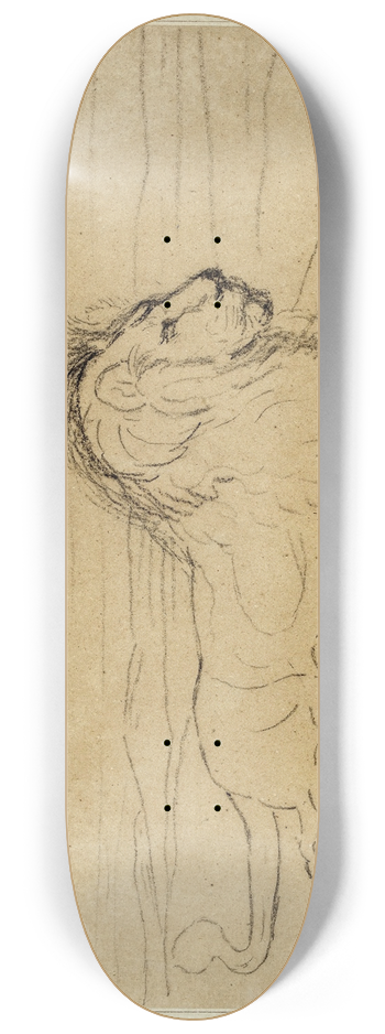Antoine-Louis Barye - Lion couch 8.25 inch art skate deck