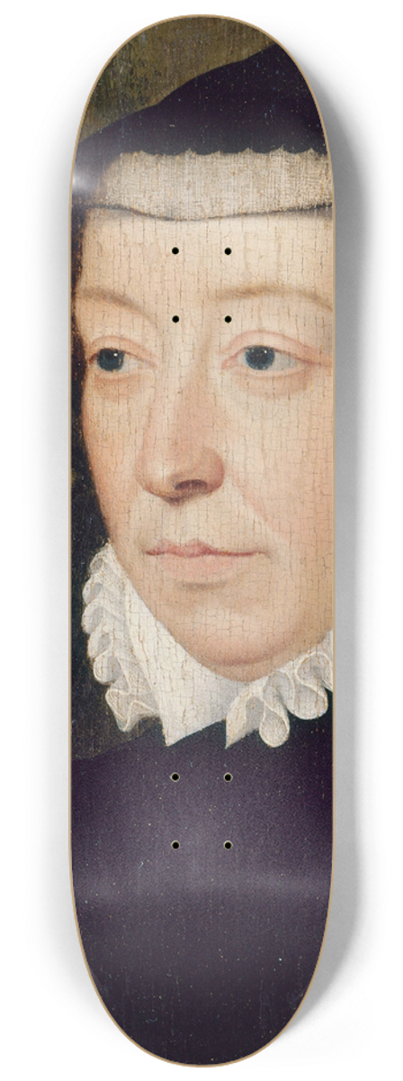 Franois Clouet - Portrait de Catherine de Mdicis (1519-1589), reine de France 8.25 inch art skate deck