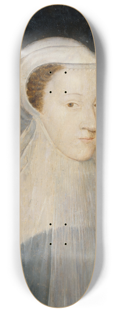 Franois Clouet - Portrait de Marie-Stuart (1542-1587), reine de France et reine dcosse, en costume de deuil 8.25 inch art skate deck