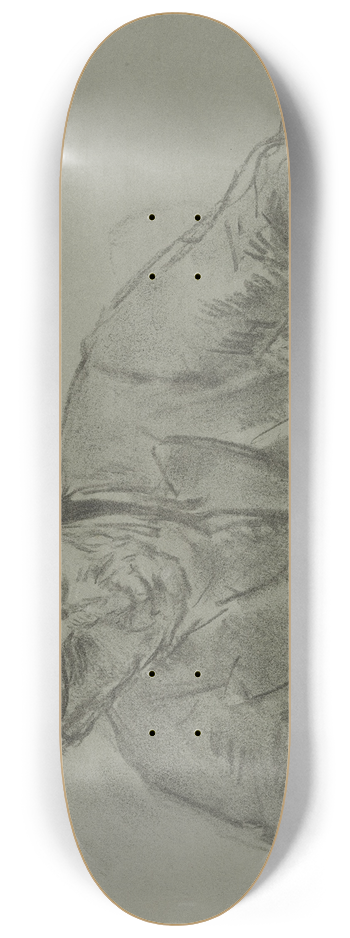 Anton Burger - Halbfigur eines Bauern von vorne am Tisch 8.25 inch art skate deck