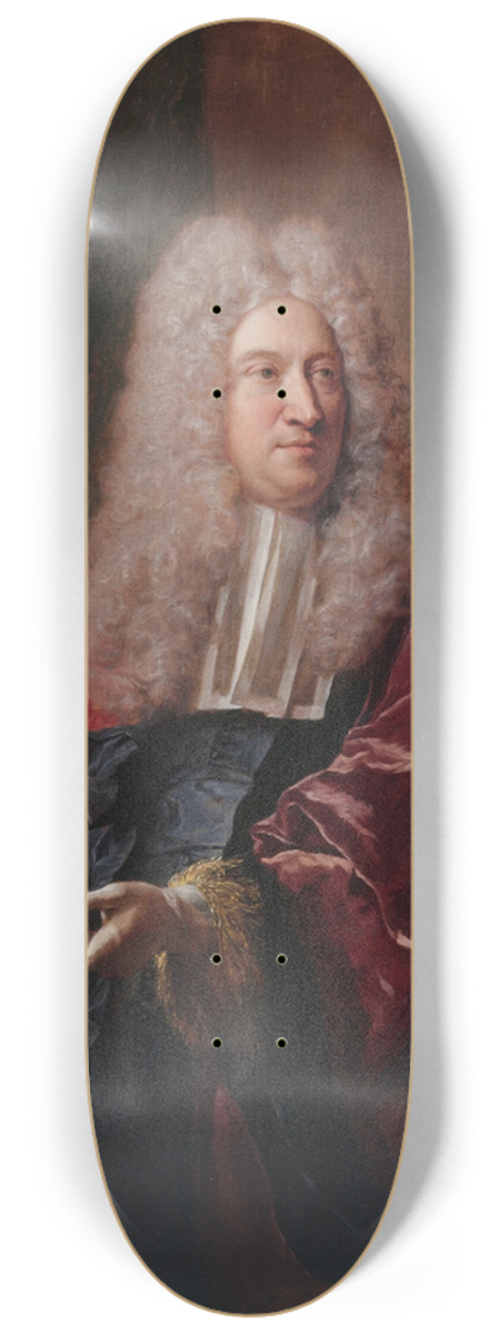 Franois de Troy - Portrait de Jean Hbert, chevin de la ville de Paris 8.25 inch art skate deck