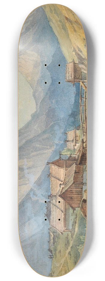 Anton Doll - Dorf am Gebirgsbach 8.25 inch art skate deck