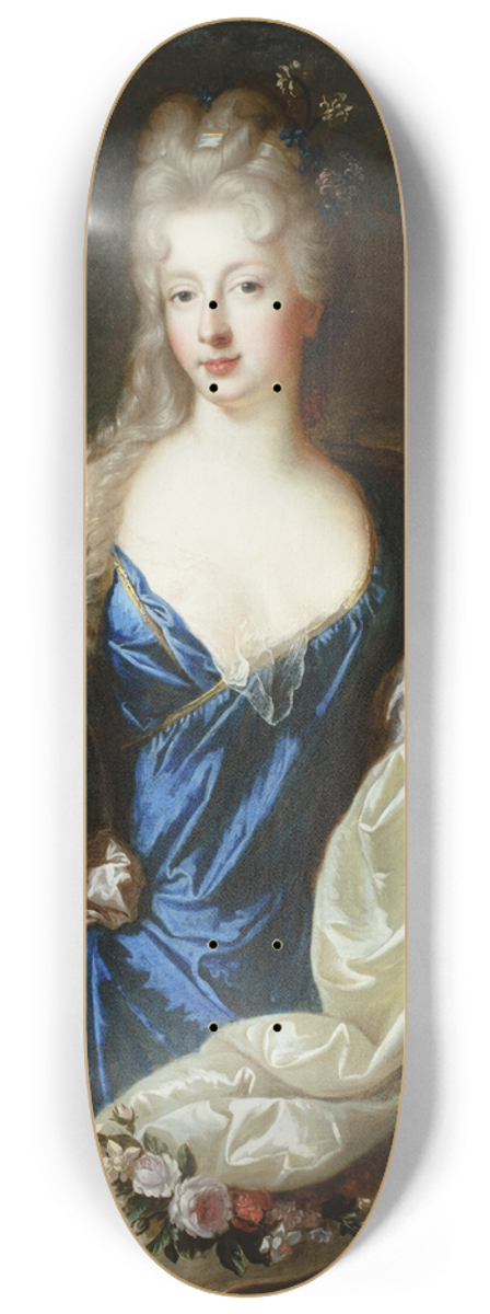 Franois de Troy - Portrait of Suzanne-Henriettede Lorraine-Elbeuf,duchesse de Mantoue-Gonzague(1686-1710) 8.25 inch art skate deck