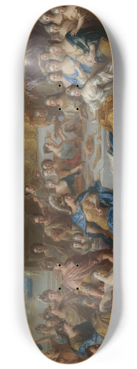 Franois de Troy - The Feast Of Dido And Aeneas; An Allegorical Portrait Of The Family Of The Duc And Duchesse Du Maine 8.25 inch art skate deck