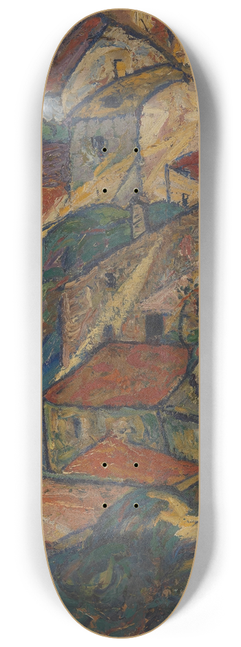 Anton Emanuel Peschka - Krumauer Stadtlandschaft 8.25 inch art skate deck