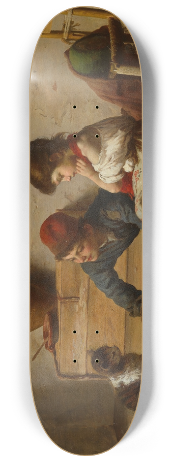 Antonio Ermolao Paoletti - Playing cat and mouse 8.25 inch art skate deck