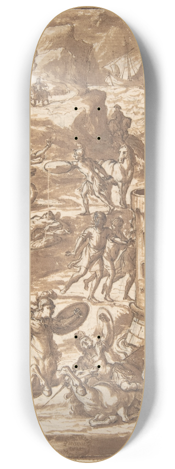Antonio Gandini - Mythological Scene 8.25 inch art skate deck