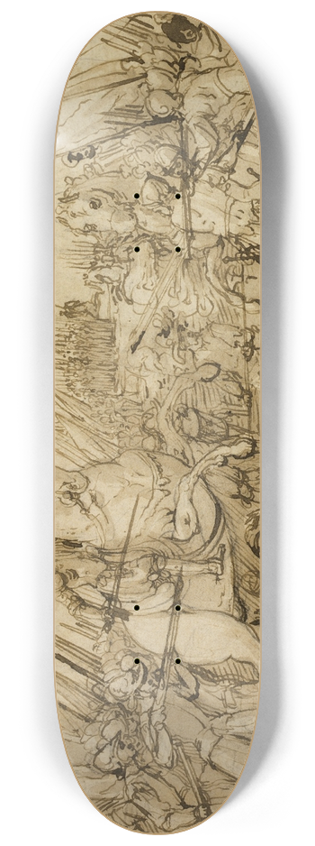 Antonio Maria Viani - Battle Scene 8.25 inch art skate deck
