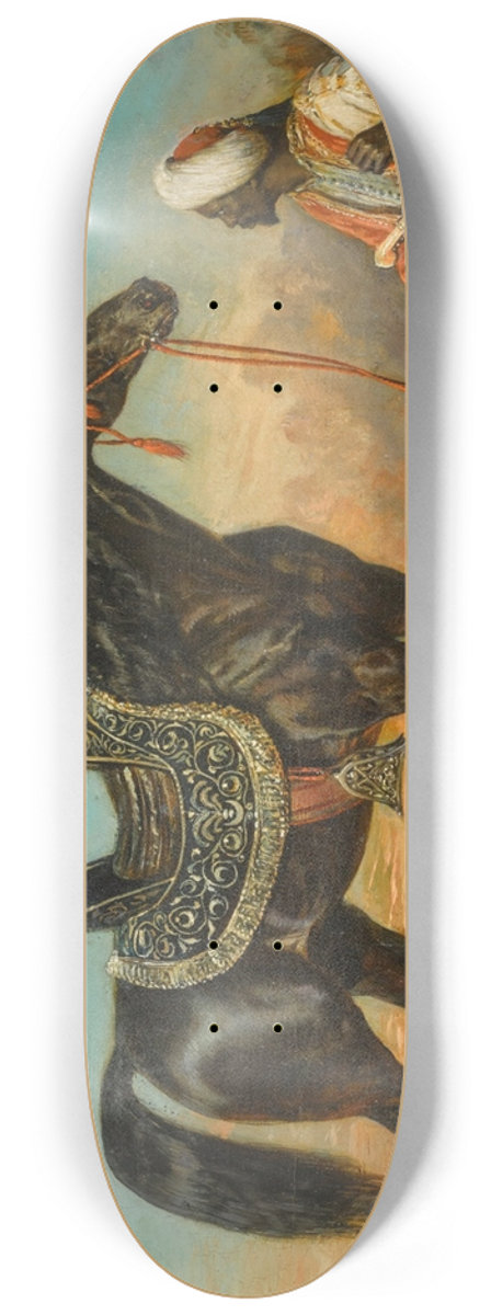 Franois-Gabriel-Guillaume Lpaulle - An Arabian Stallion and his Groom, Egypt 8.25 inch art skate deck