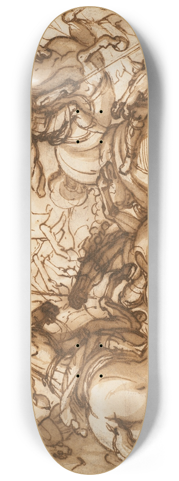 Antonio Tempesta - A battle scene 8.25 inch art skate deck