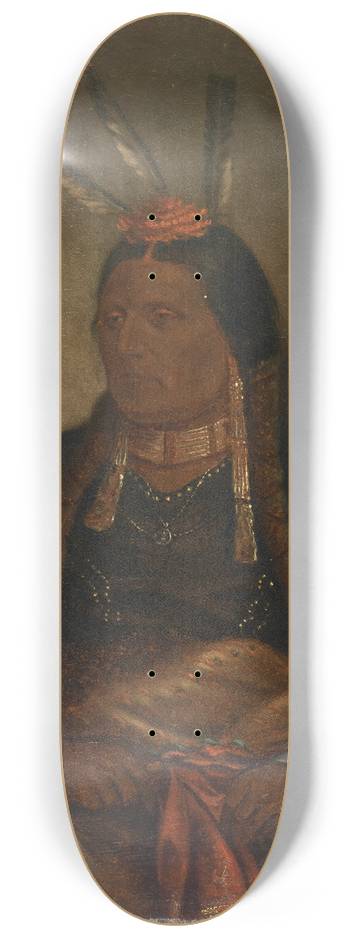Antonio Zeno Shindler - Che-tan-ce-ta (Yellow Hawk) 8.25 inch art skate deck