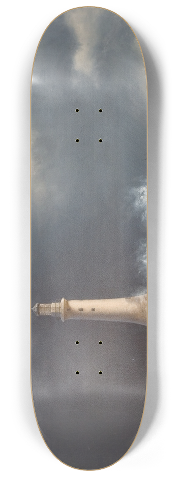 Anton Melbye - Eddystone Lighthouse 8.25 inch art skate deck