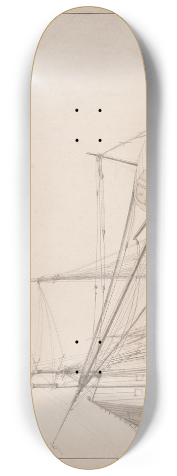 Anton Melbye - Vrftsscene Kbenhavns havn 8.25 inch art skate deck