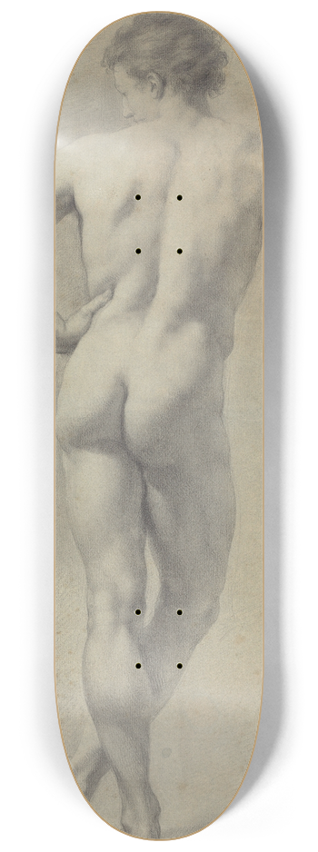 Anton Raphael Mengs - Male Nude Study 8.25 inch art skate deck