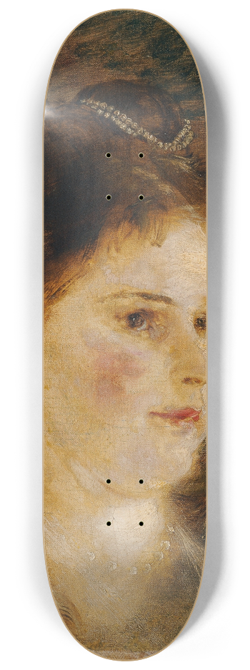 Anton Romako - Mdchen mit Perlenkette im Haar 8.25 inch art skate deck