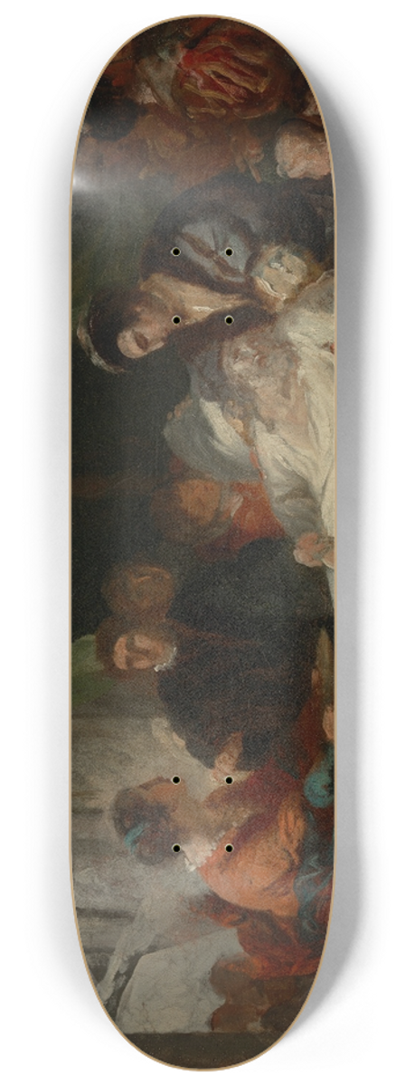 Franois-Guillaume Mnageot - The Death of Leonardo da Vinci in the Arms of Franois I 8.25 inch art skate deck