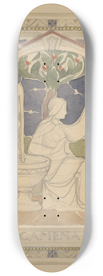 Antoon Derkinderen - Camena 8.25 inch art skate deck