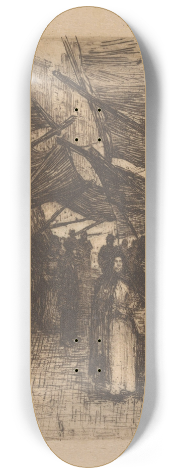 Antoon Derkinderen - Tussen de kramen 8.25 inch art skate deck