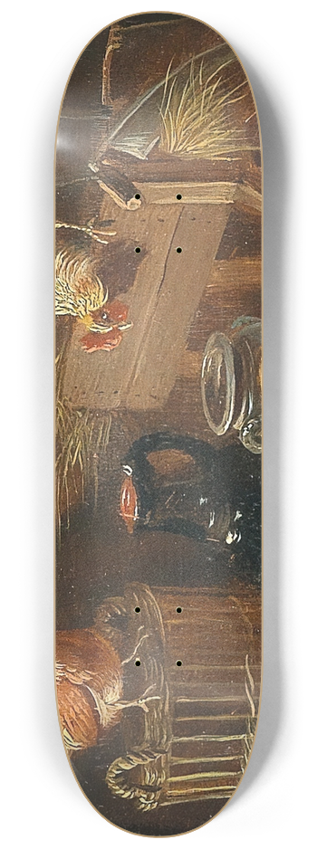 Albertus Verhoesen - Hhnervolk Im Stall 8.25 inch art skate deck