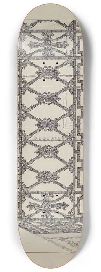 Arelia Arbo - Cast Iron Balcony Railing 8.25 inch art skate deck