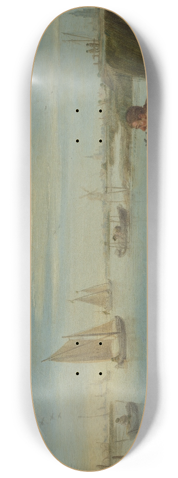 Arent Arentsz. Cabel - A Bird Hunter on a Riverbank 8.25 inch art skate deck