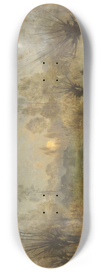 Armand Gury - Rivire au soleil couchant 8.25 inch art skate deck