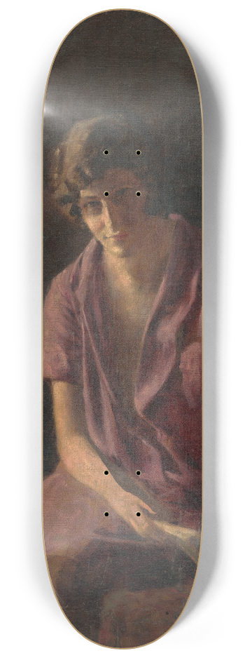 Armin Glatter - Girl With A Book 8.25 inch art skate deck